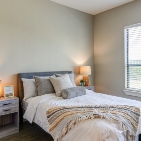 cozy bedroom with natural light